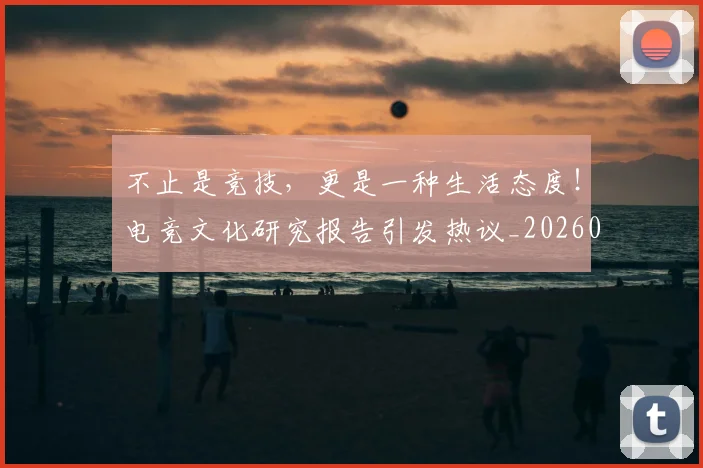 不止是竞技，更是一种生活态度！电竞文化研究报告引发热议_20260702173543_20260715185937